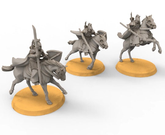 Rivandall - Cavalrymen, Last Hight elves from the West, Middle rings miniatures pour wargame D&D, SDA...