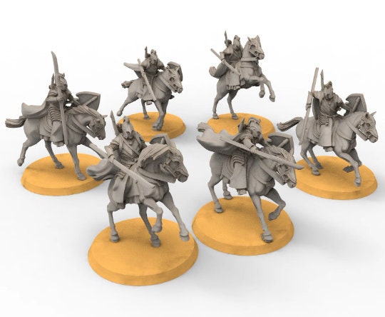 Rivandall - Cavalrymen, Last Hight elves from the West, Middle rings miniatures pour wargame D&D, SDA...