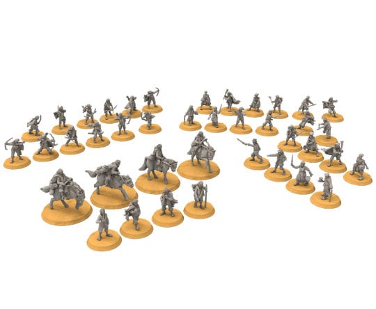 Halfmen - Gnome Halfling Army bundle, Middle rings miniatures for wargame D&D, DnD, LOTR...