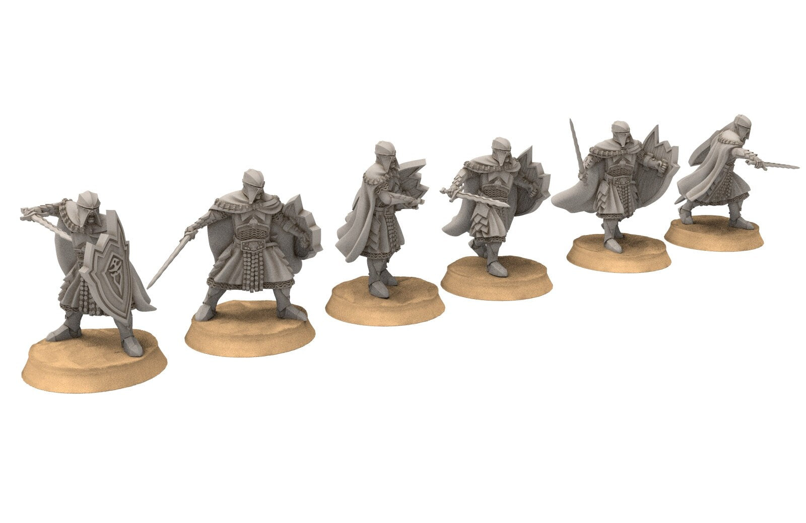 Harad - Ancient black warriors, immortals fell dark humans, port corsairs Bedouin Arabs Sarazins miniatures for wargame D&D, Lotr...