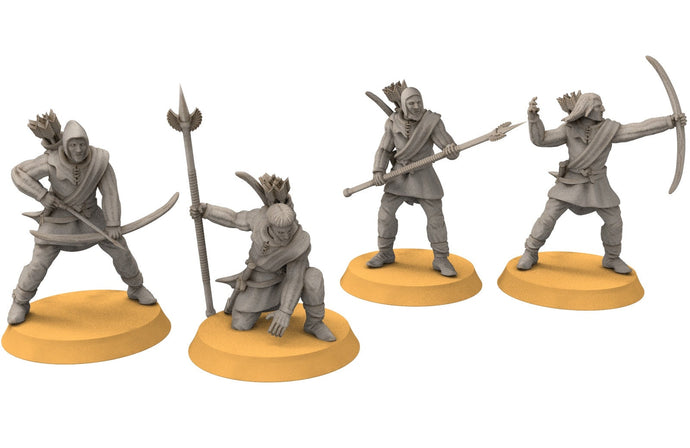 Gandor - Fief levy bowmen, minis for wargame D&D, SDA...