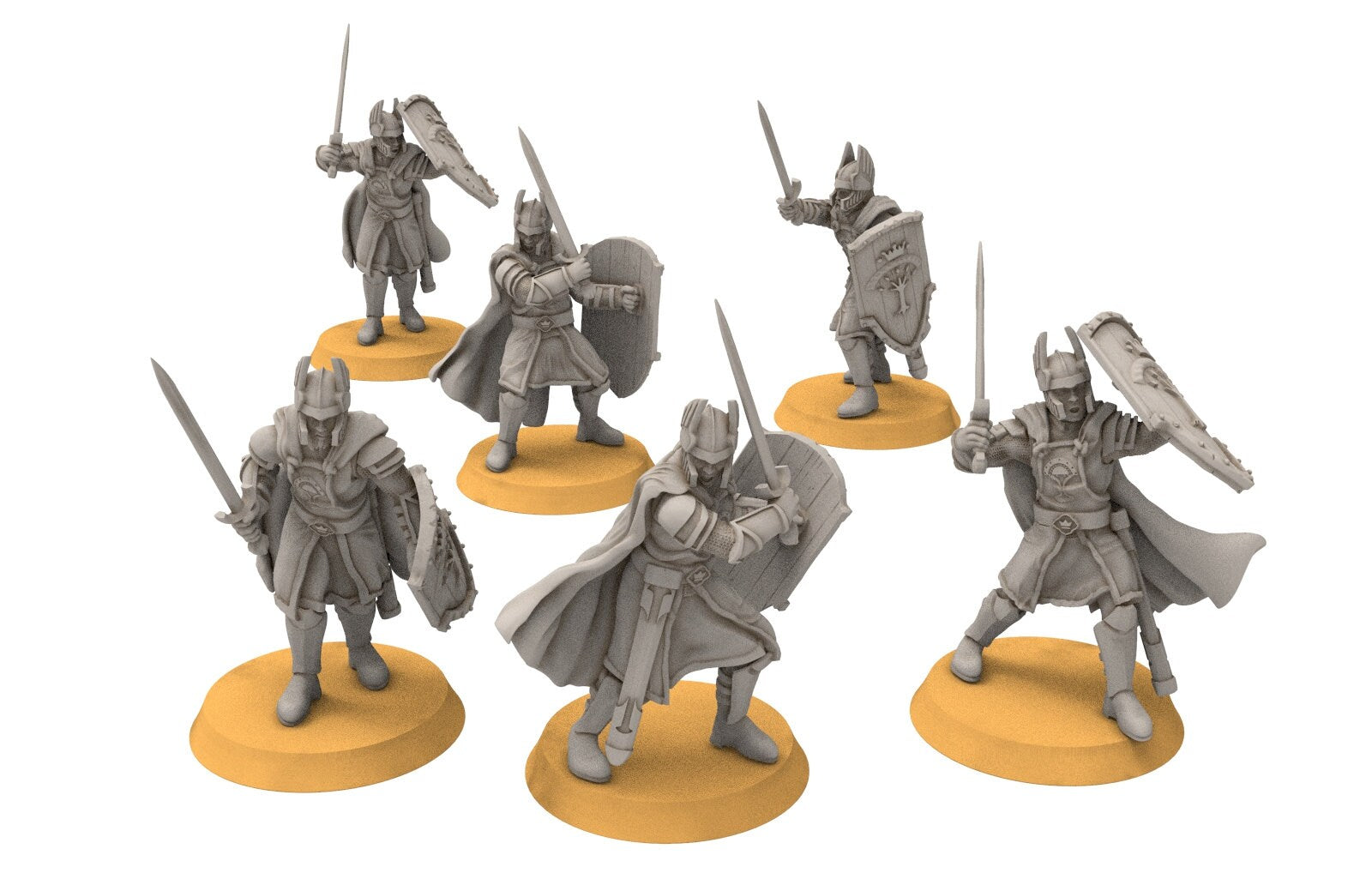 Gandor - Old Swordmen, minis for wargame D&D, SDA...