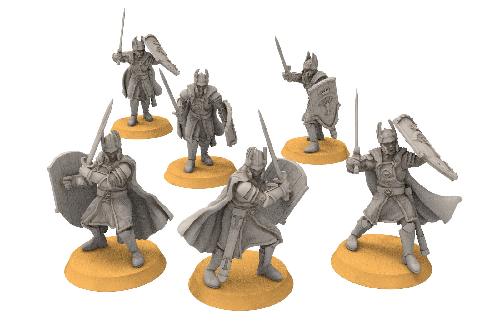 Gandor - Old Swordmen, minis for wargame D&D, SDA...