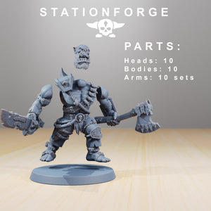 Green Skin - Orkaz Strappaz, post apocalyptic empire, usable for tabletop wargame.