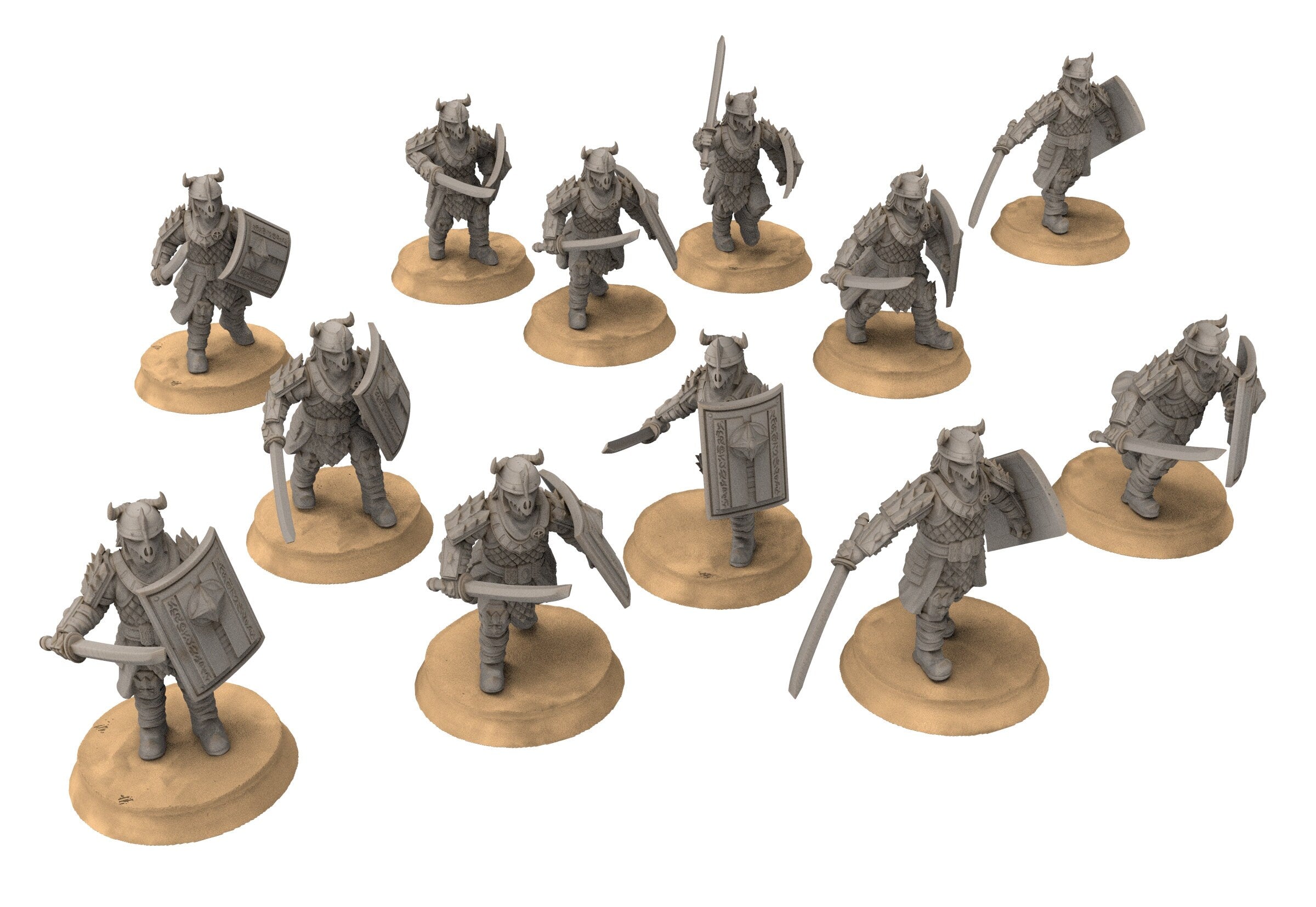 Easterling - Eastern Dragon guard Swordmen, fell dark lords humans, Kandahar, Khwarezm, oriental, Rhur, miniatures wargame D&D, Lotr...