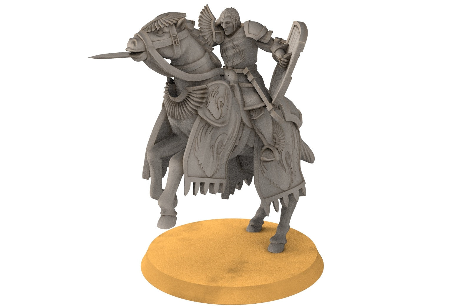 Gandor - Lord Swan Knight, minis for wargame D&D, SDA...