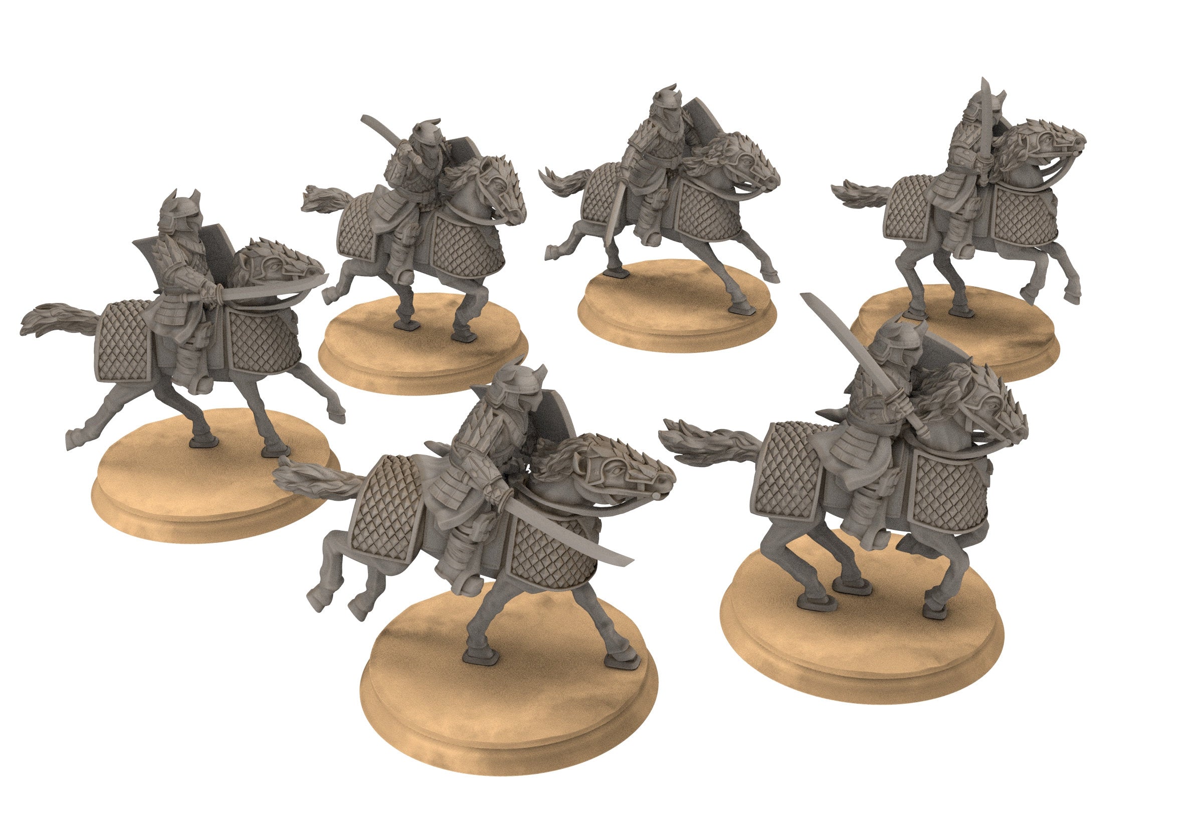 Easterling - Eastern Brave Cataphracts, fell dark lords humans, Kandahar, Khwarezm, oriental, Rhur, miniatures wargame D&D, Lotr...