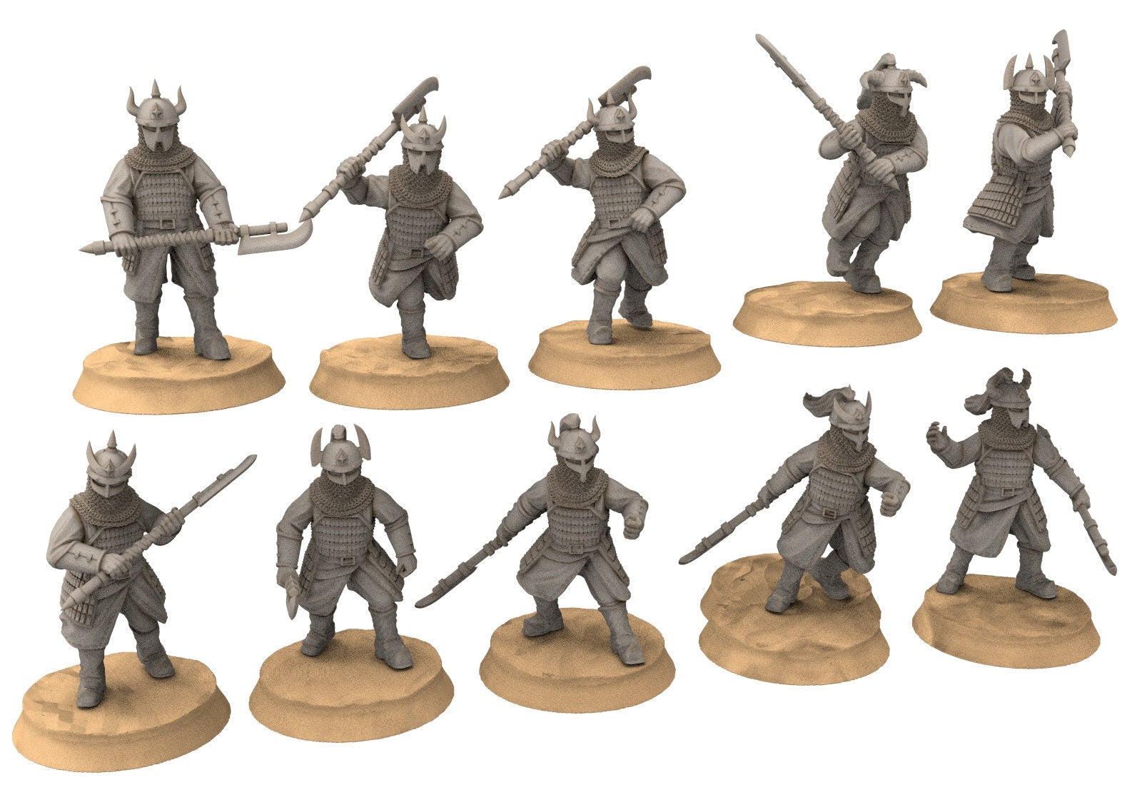 Kandahar - Varangian heavy Axemen, fell dark lords humans, Kandahar, Khwarezm, oriental, Rhur, miniatures for wargame D&D, Lotr...