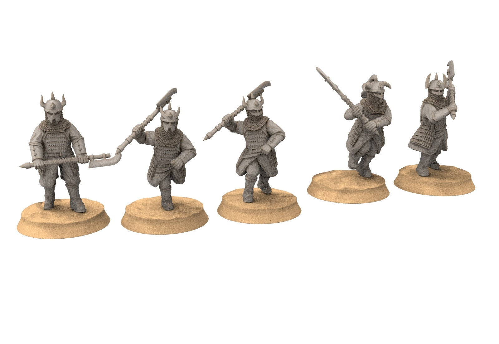 Kandahar - Varangian heavy Axemen, fell dark lords humans, Kandahar, Khwarezm, oriental, Rhur, miniatures for wargame D&D, Lotr...