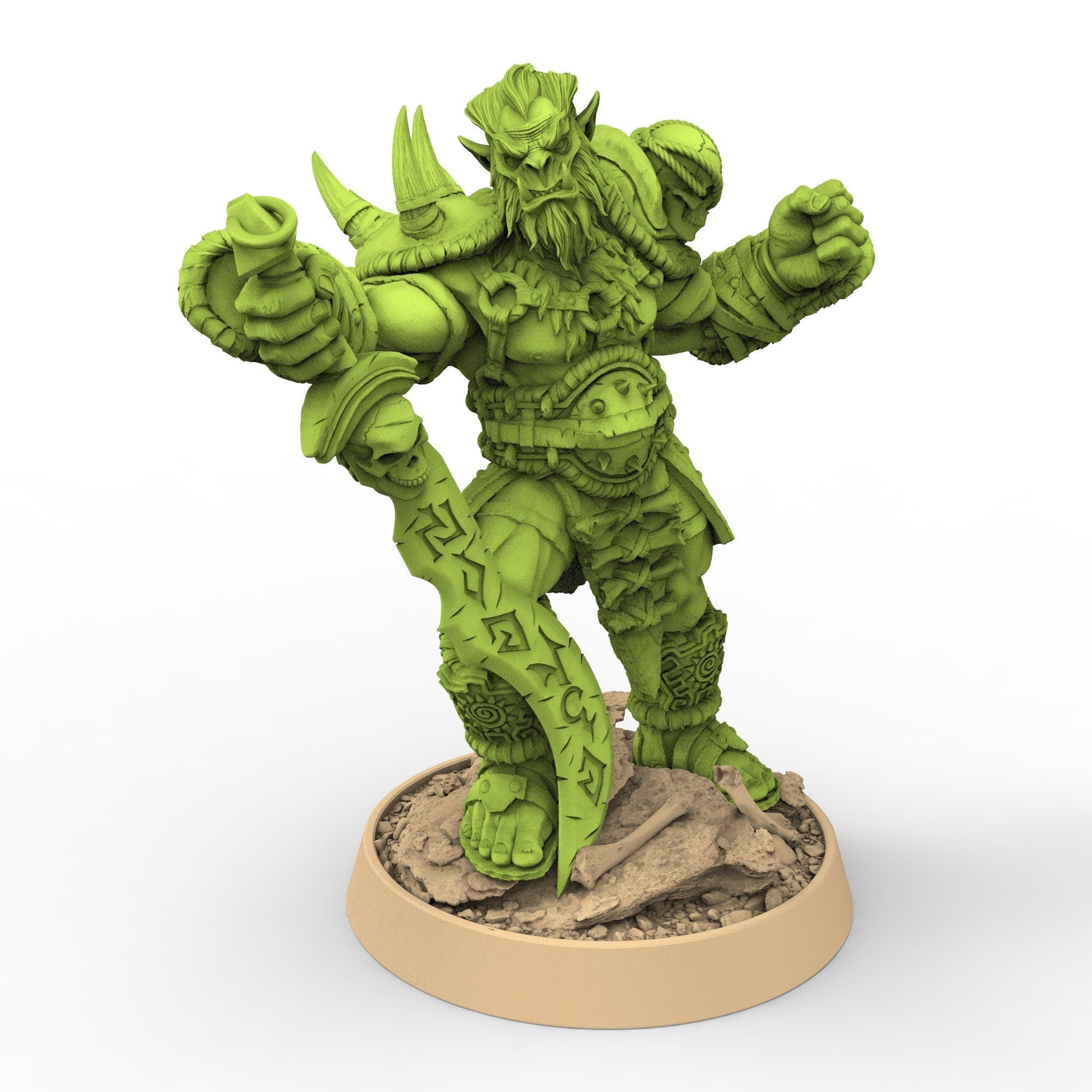 Green Skin - Fin’gaa Stonefang, The Fang Clan of Dogor, daybreak miniatures