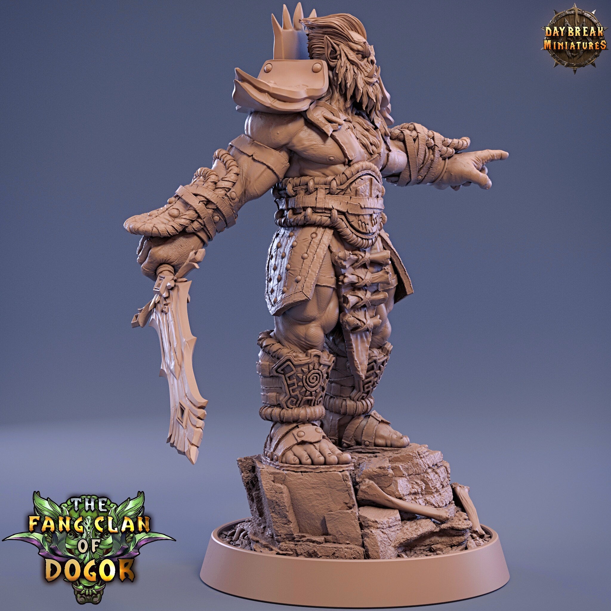 Green Skin - King Fangtabolous, The Fang Clan of Dogor, daybreak miniatures Active Demandes de réapprovisionnement : 0