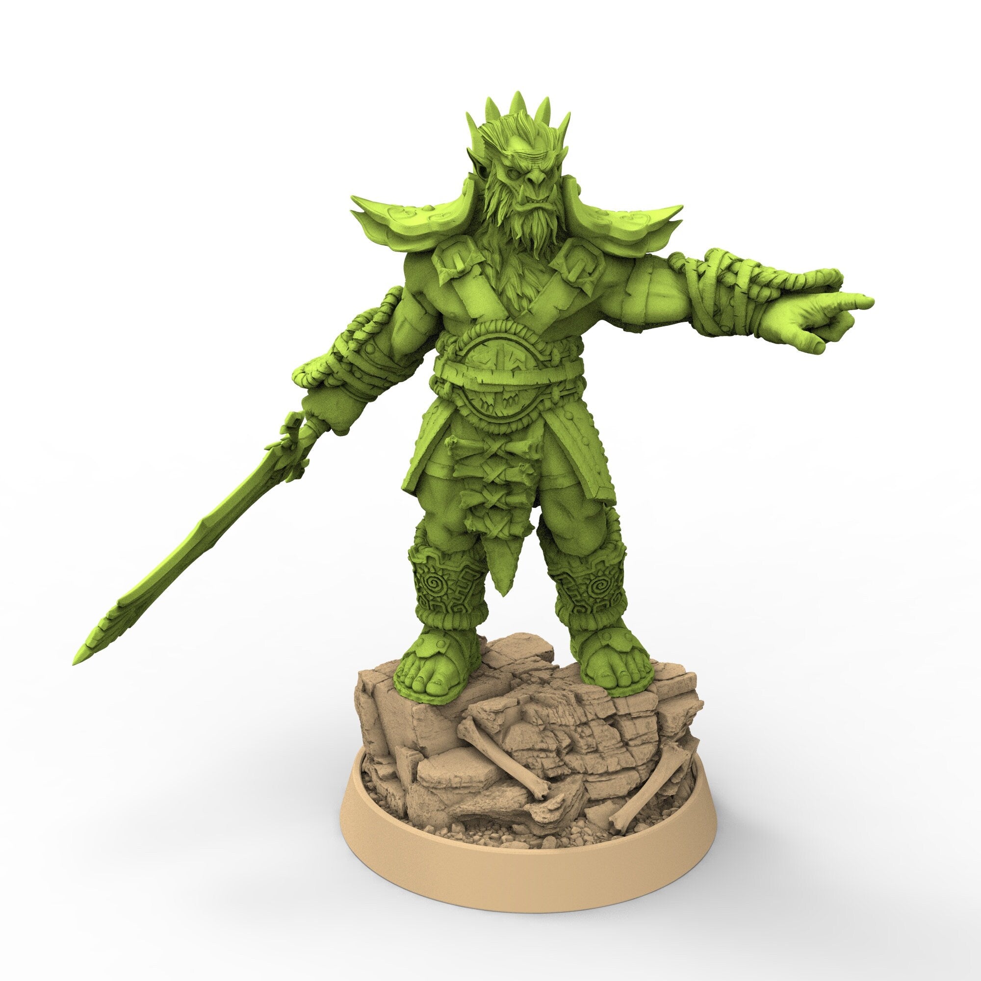 Green Skin - King Fangtabolous, The Fang Clan of Dogor, daybreak miniatures Active Demandes de réapprovisionnement : 0