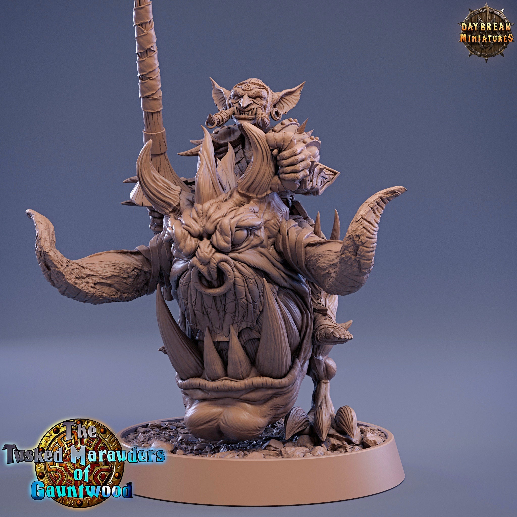 Green Skin - Dongli Smite on Head Runner, The Tusked Marauders of Gauntwood, daybreak miniatures