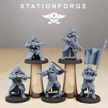 Charger l&#39;image dans la galerie, GrimGuard - Command Force, infanterie mécanisée, empire post apocalyptique, utilisable pour tabletop wargame.
