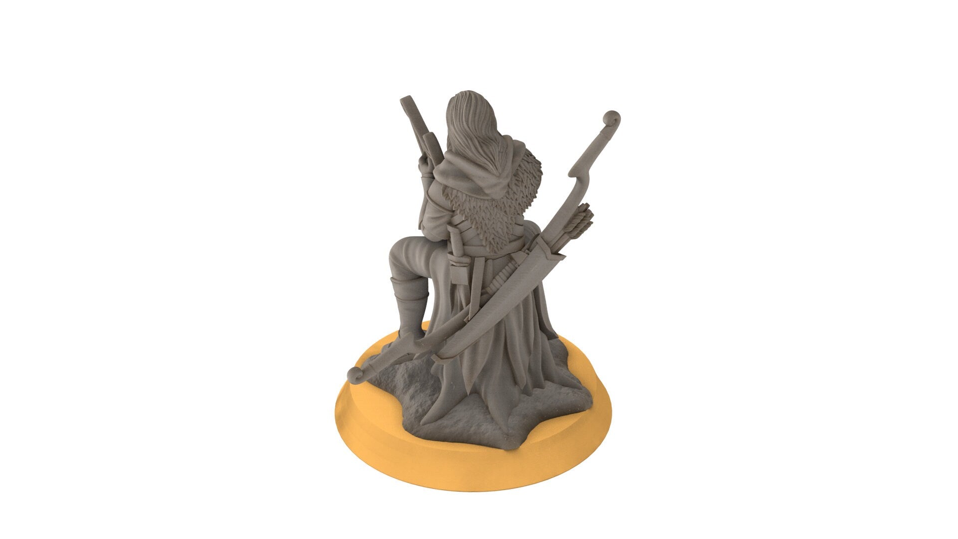 Darkwood - Musician on trunk, Middle rings miniatures pour wargame D&D, SDA...