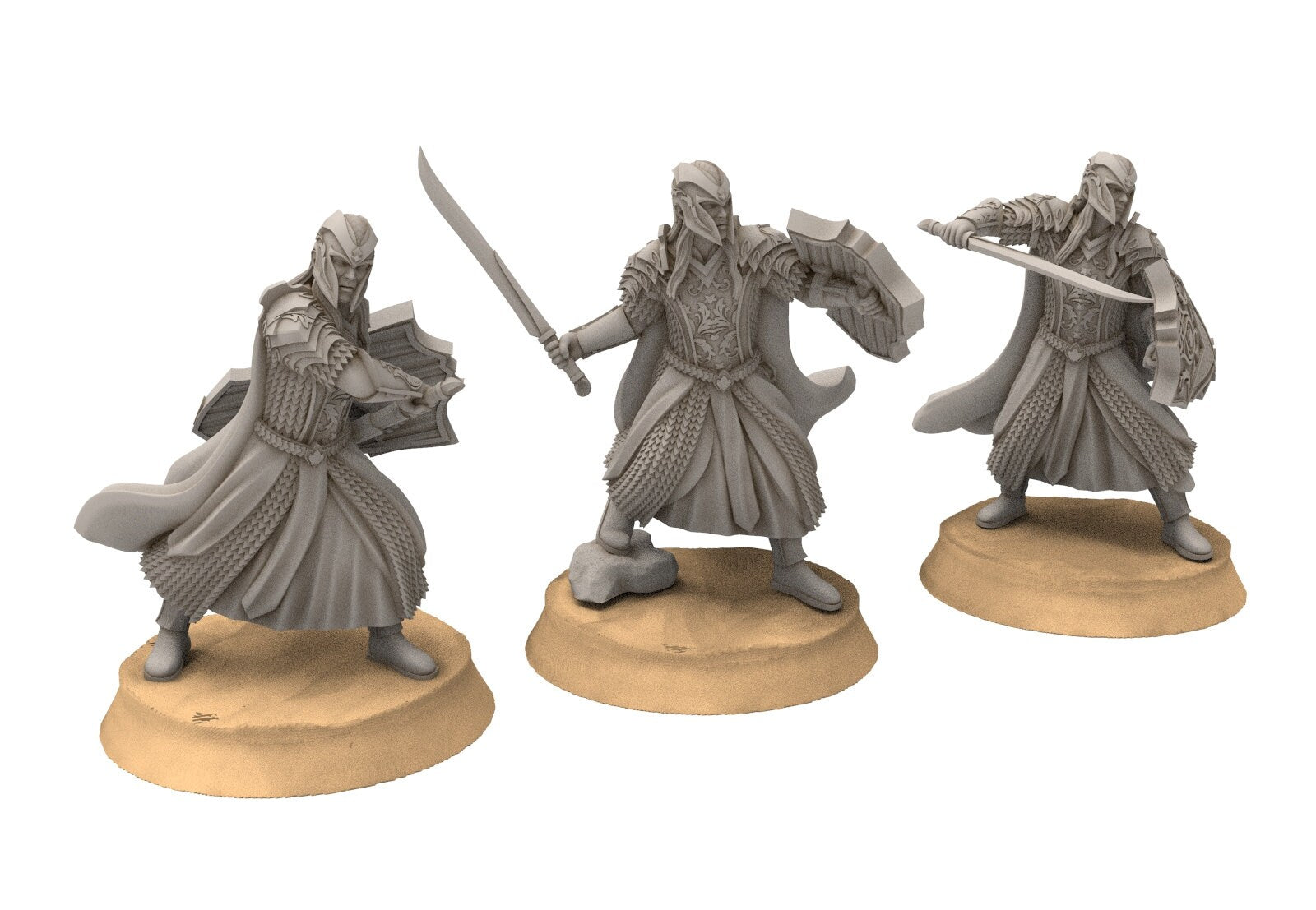 Darkwood - Forest Guard - Swordmen, Middle rings miniatures for wargame D&D, Lotr...