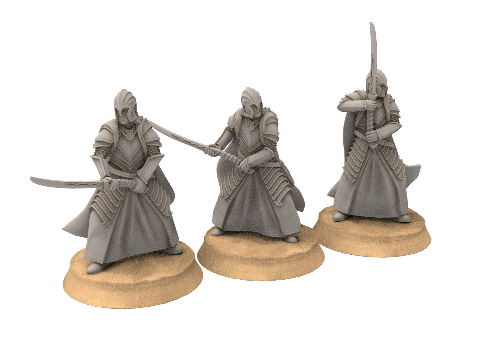 Rivandall - Swordmen, Last Hight elves from the West, Middle rings miniatures for wargame D&D, Lotr...