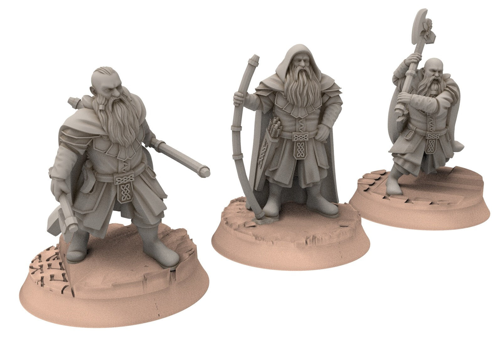 Dwarves - Kalak Explorers, The Dwarfs of The Mountains, for Lotr, davale games miniatures