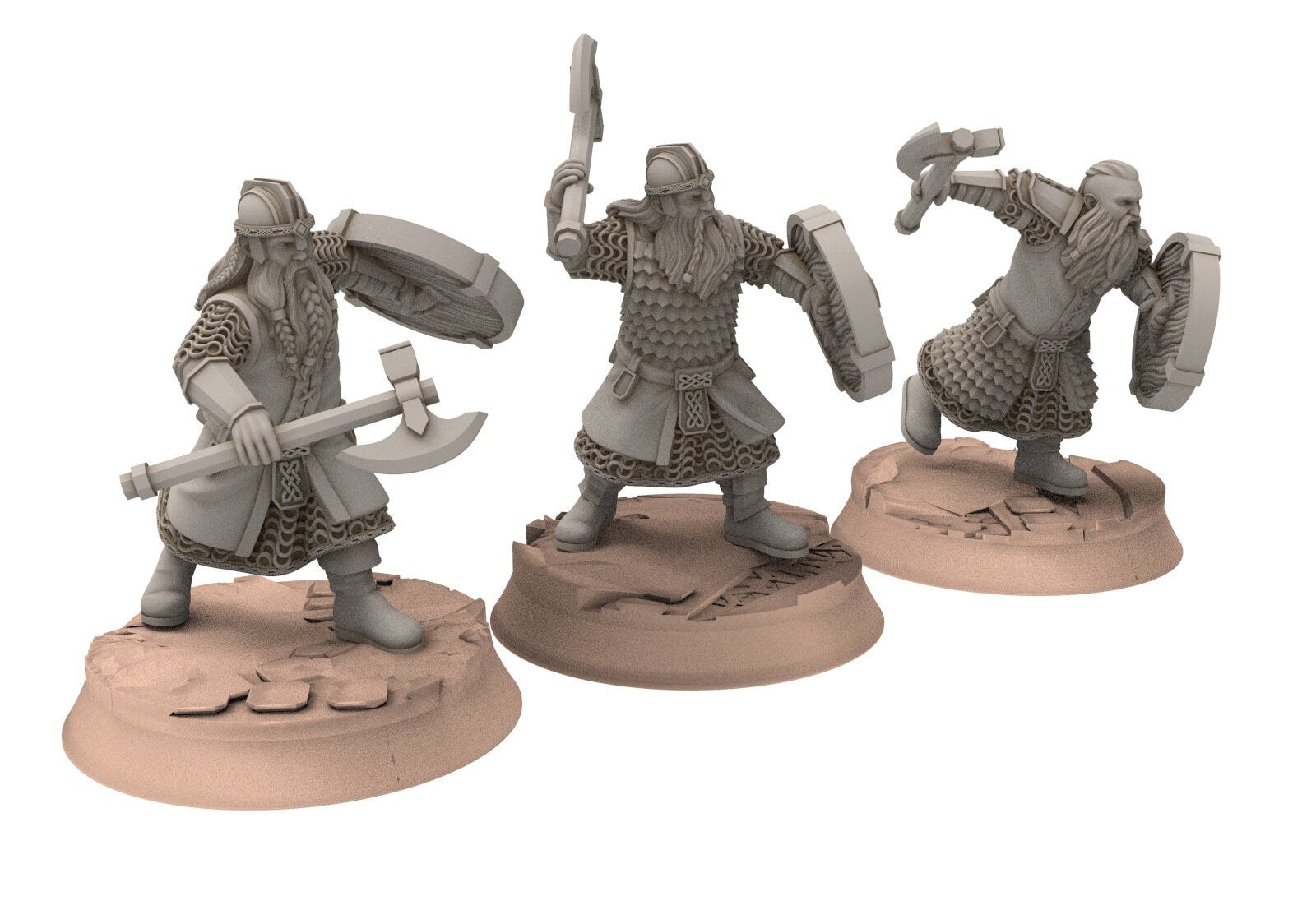 Dwarves - Kalak Warriors, The Dwarfs of The Mountains, for Lotr, davale games miniatures