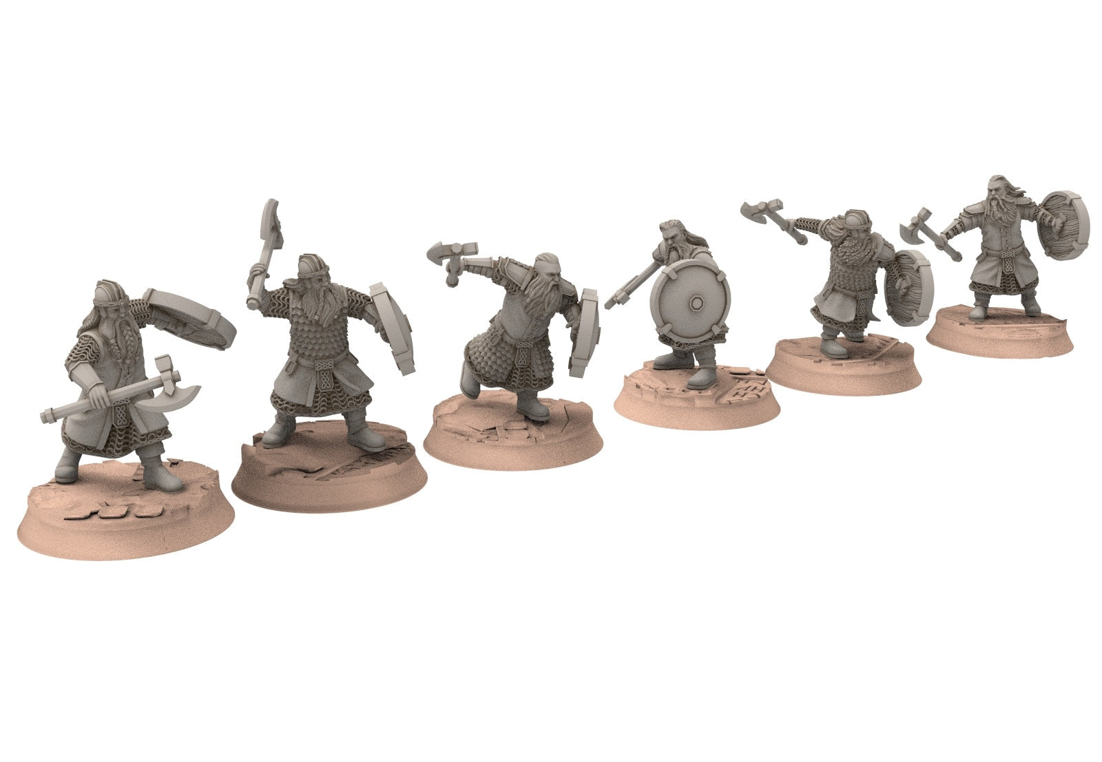 Dwarves - Kalak Warriors, The Dwarfs of The Mountains, for Lotr, davale games miniatures