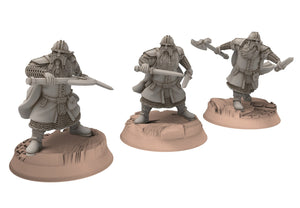Dwarves - Kalak Metal guards, The Dwarfs of The Mountains, for Lotr, davale games miniatures