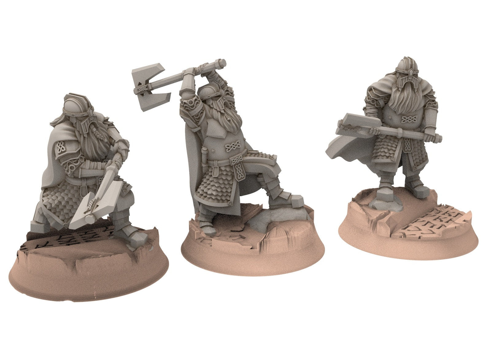 Dwarves - Kalak King guards, The Dwarfs of The Mountains, for Lotr, davale games miniatures