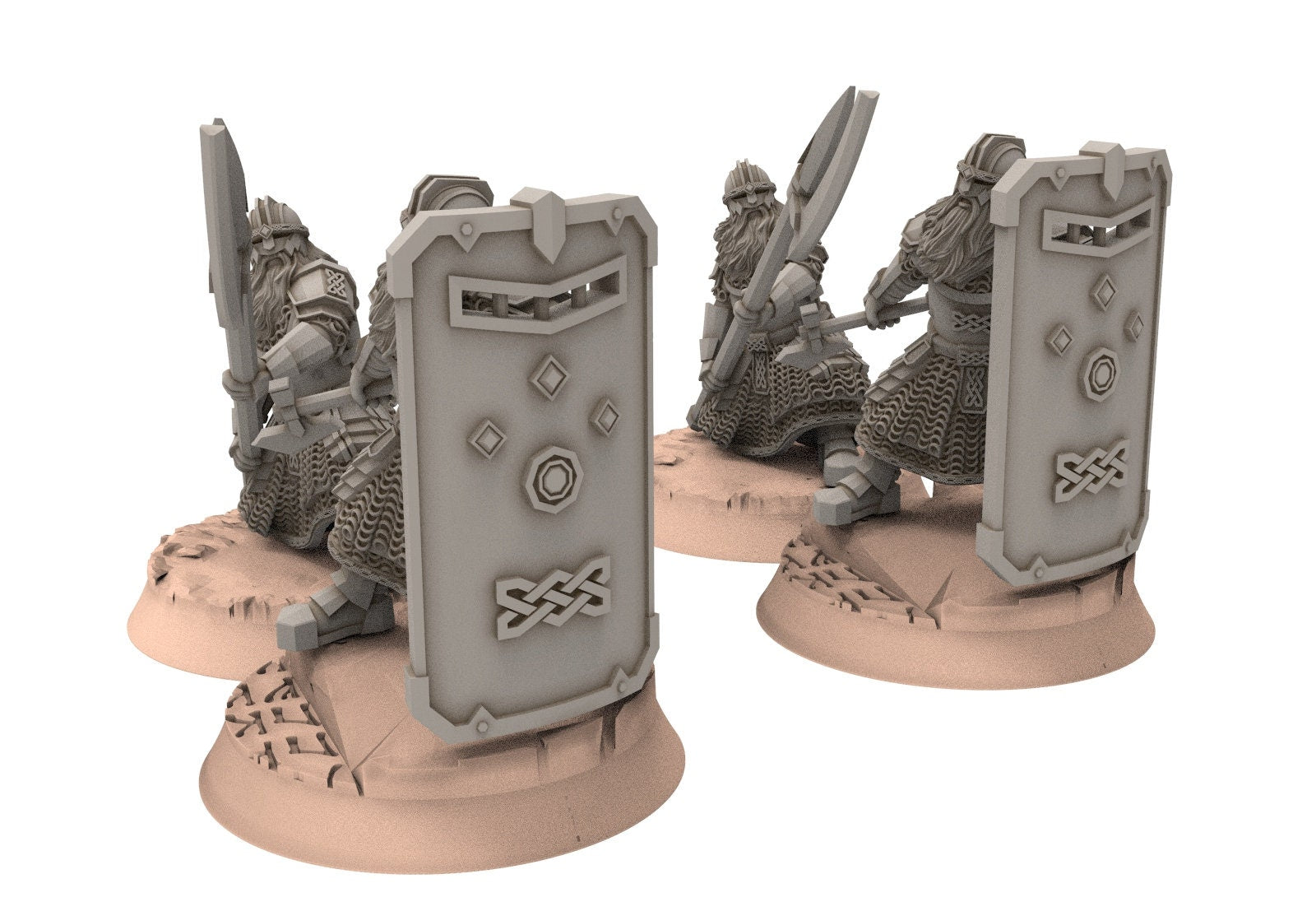 Dwarves - Crypt guards, The Dwarfs of The Mountains, for Lotr, davale games miniatures