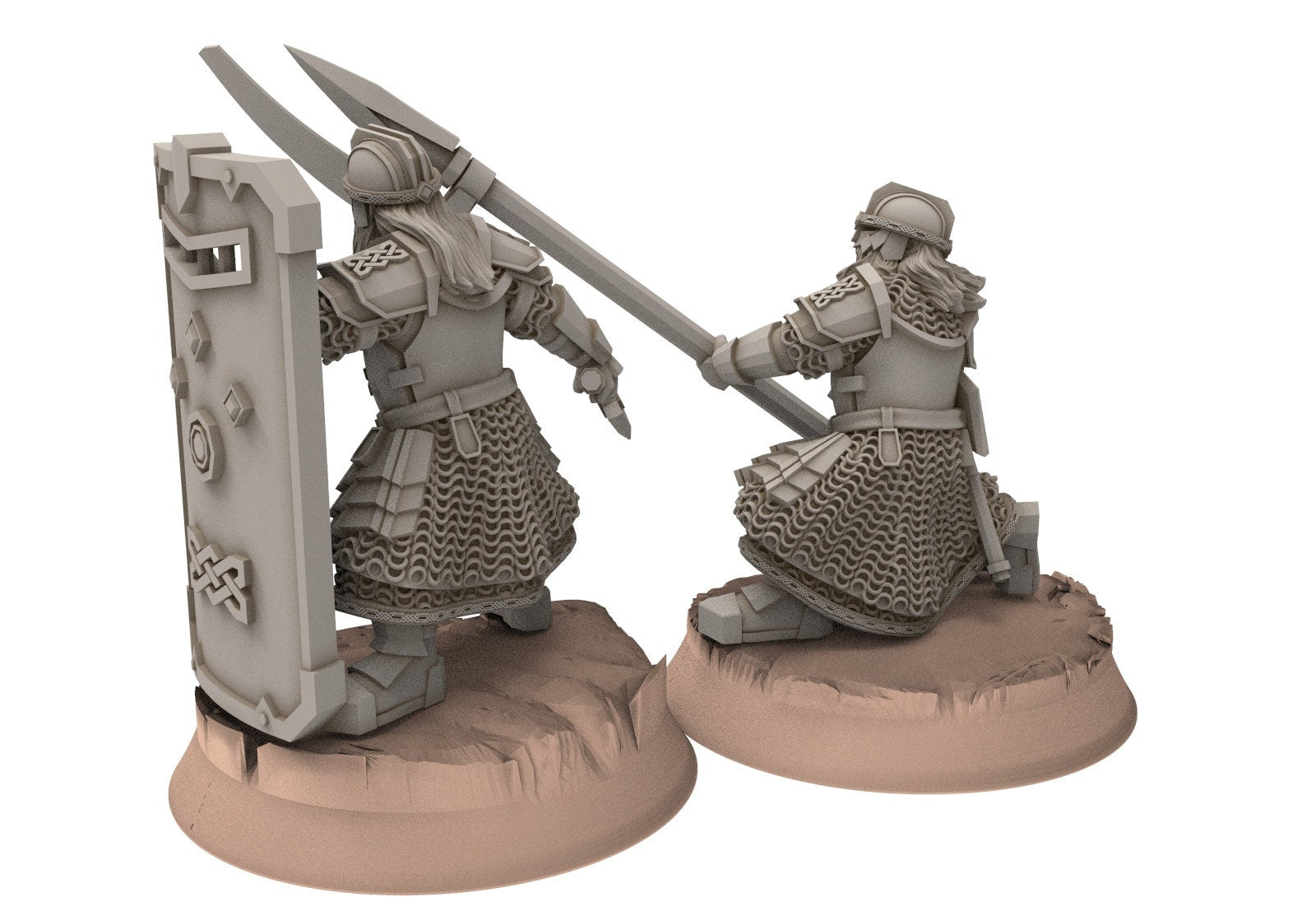 Dwarves - Crypt guards, The Dwarfs of The Mountains, for Lotr, davale games miniatures