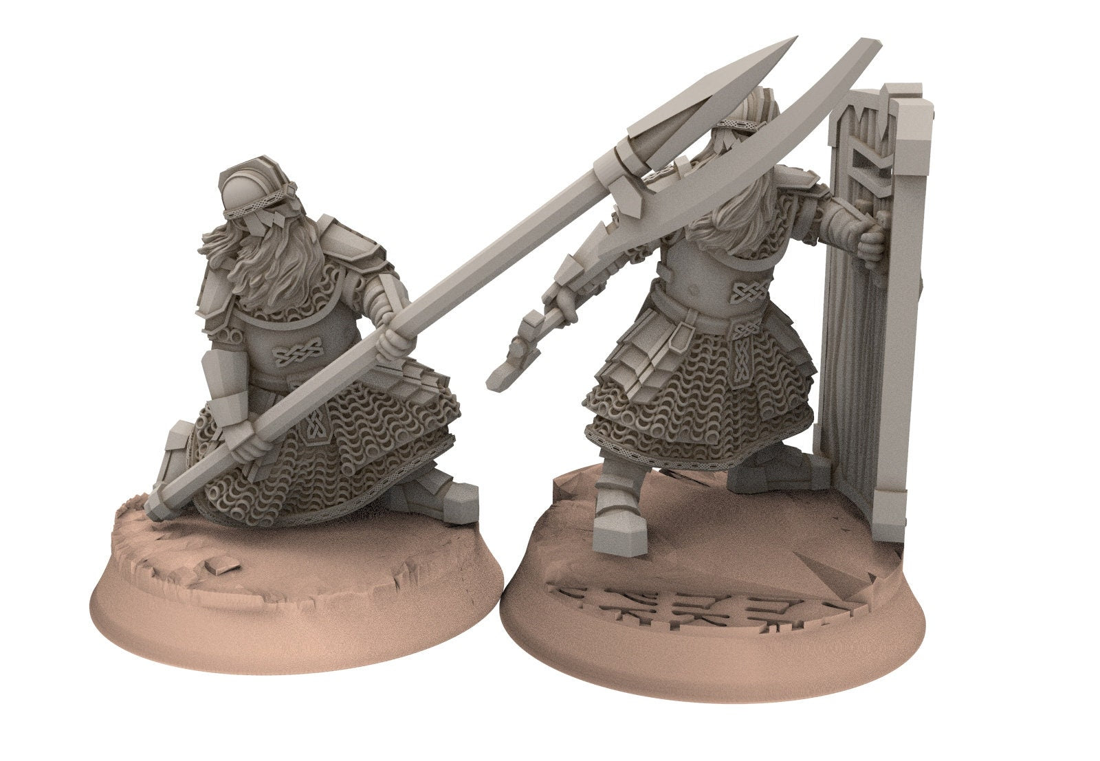 Dwarves - Crypt guards, The Dwarfs of The Mountains, for Lotr, davale games miniatures