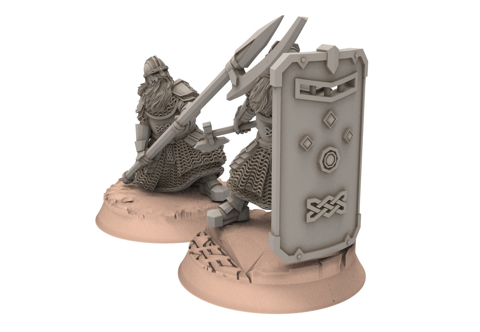 Dwarves - Crypt guards, The Dwarfs of The Mountains, for Lotr, davale games miniatures