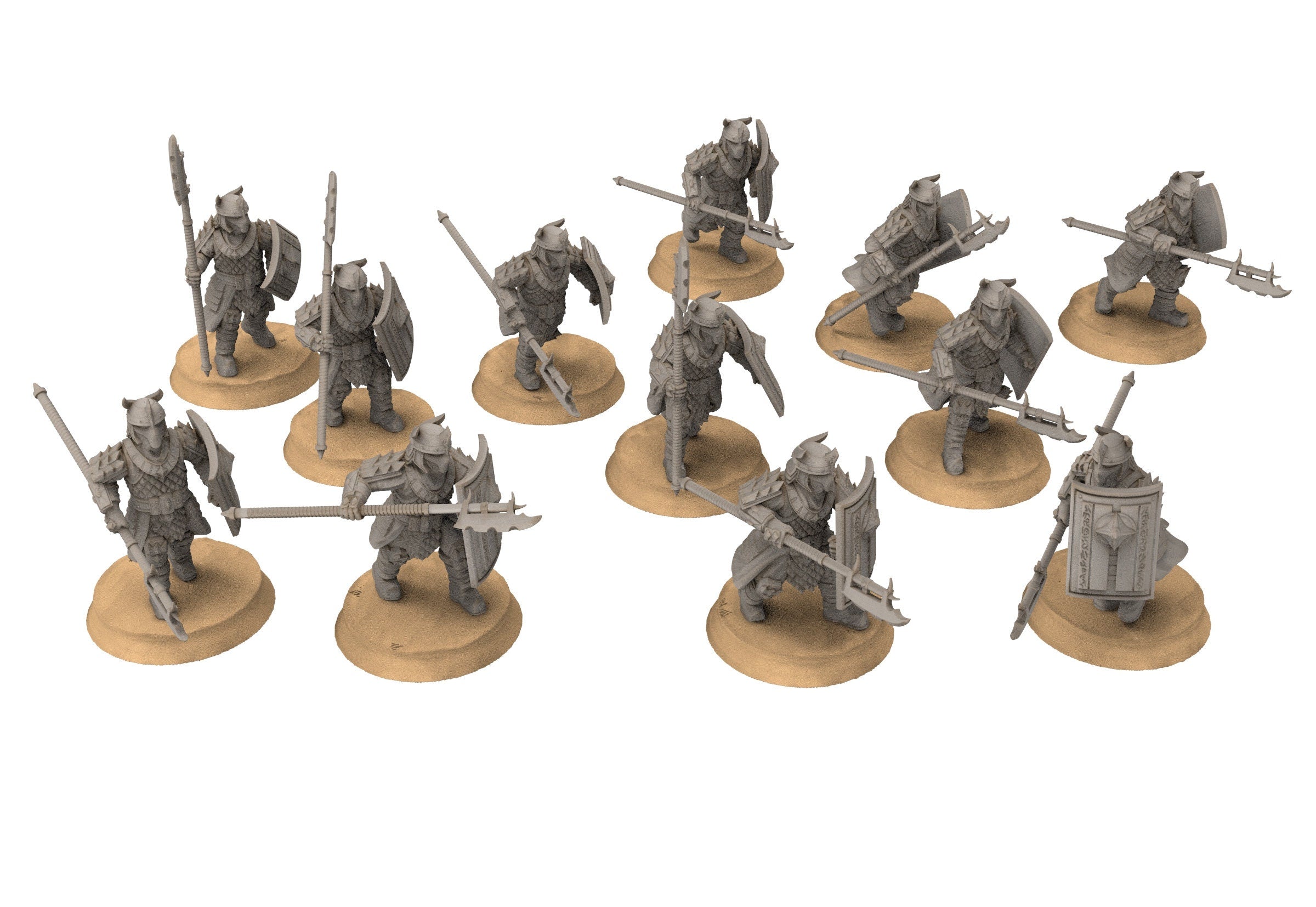 Easterling - Eastern Infantry Halberd, brave fell dark lords humans, Kandahar, Khwarezm, oriental, Rhur, miniatures for wargame D&D, Lotr...