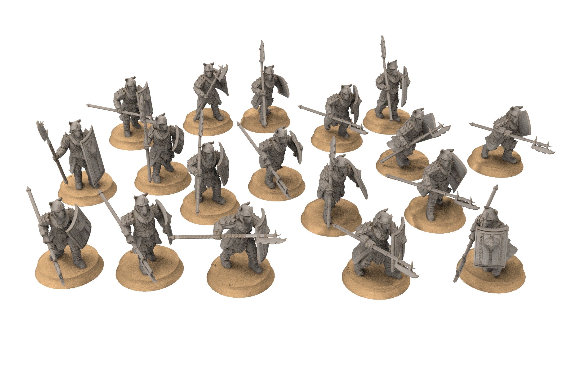 Easterling - Eastern Infantry Halberd, brave fell dark lords humans, Kandahar, Khwarezm, oriental, Rhur, miniatures for wargame D&D, Lotr...