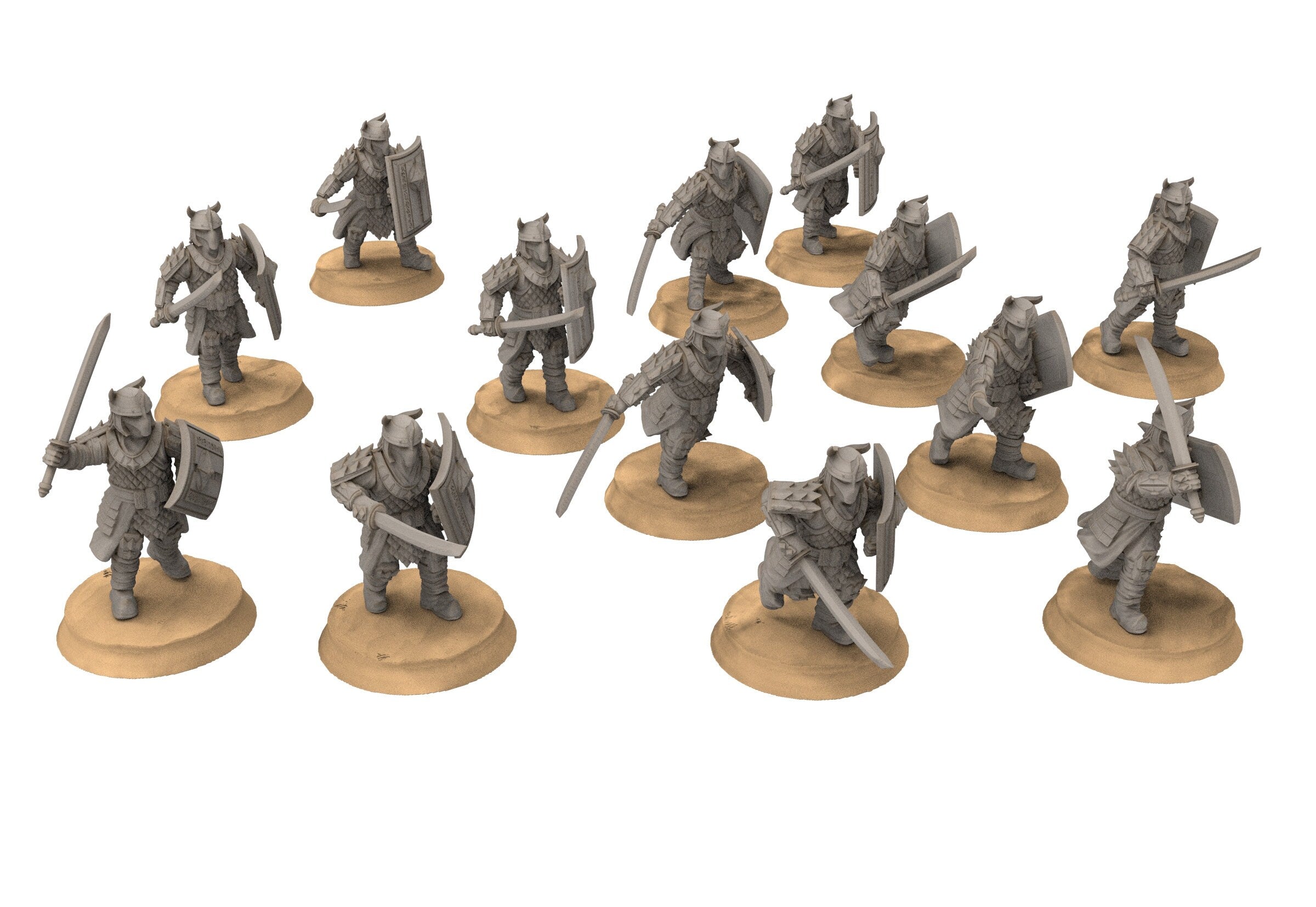 Easterling - Eastern Infantry Swordmen, fell dark lords humans, Kandahar, Khwarezm, oriental, Rhur, miniatures for wargame D&D, Lotr...