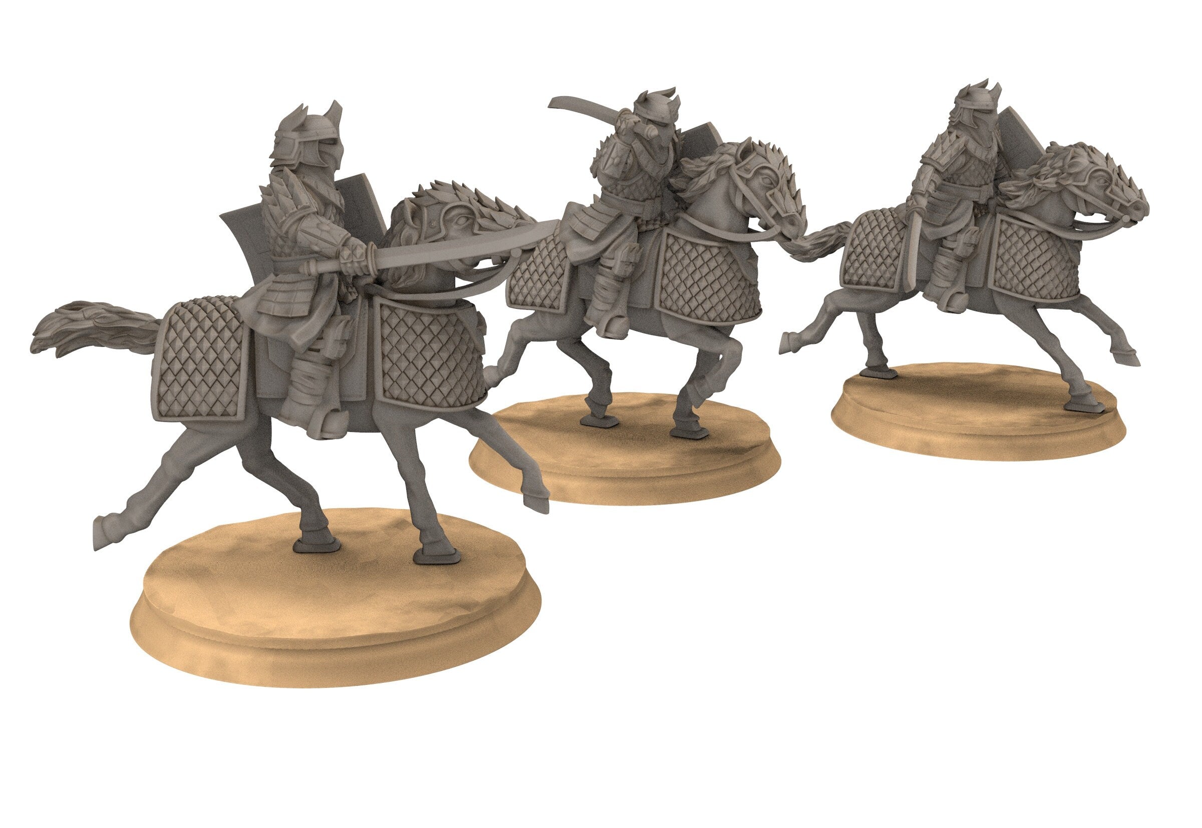 Easterling - Eastern Brave Cataphracts, fell dark lords humans, Kandahar, Khwarezm, oriental, Rhur, miniatures wargame D&D, Lotr...