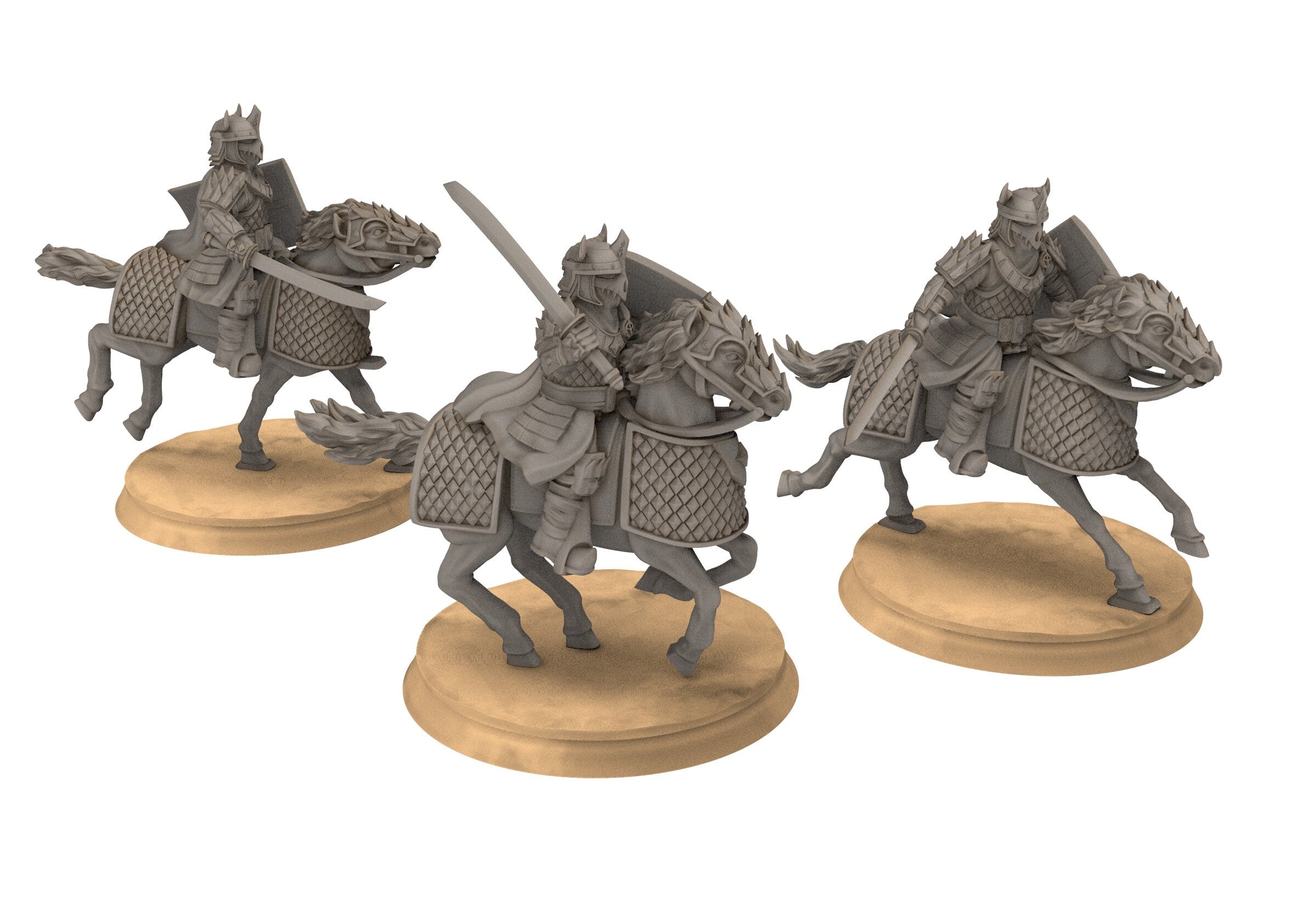 Easterling - Eastern Dragon Guard Cataphracts, fell dark lords humans, Kandahar, Khwarezm, oriental, Rhur, miniatures wargame D&D, Lotr...