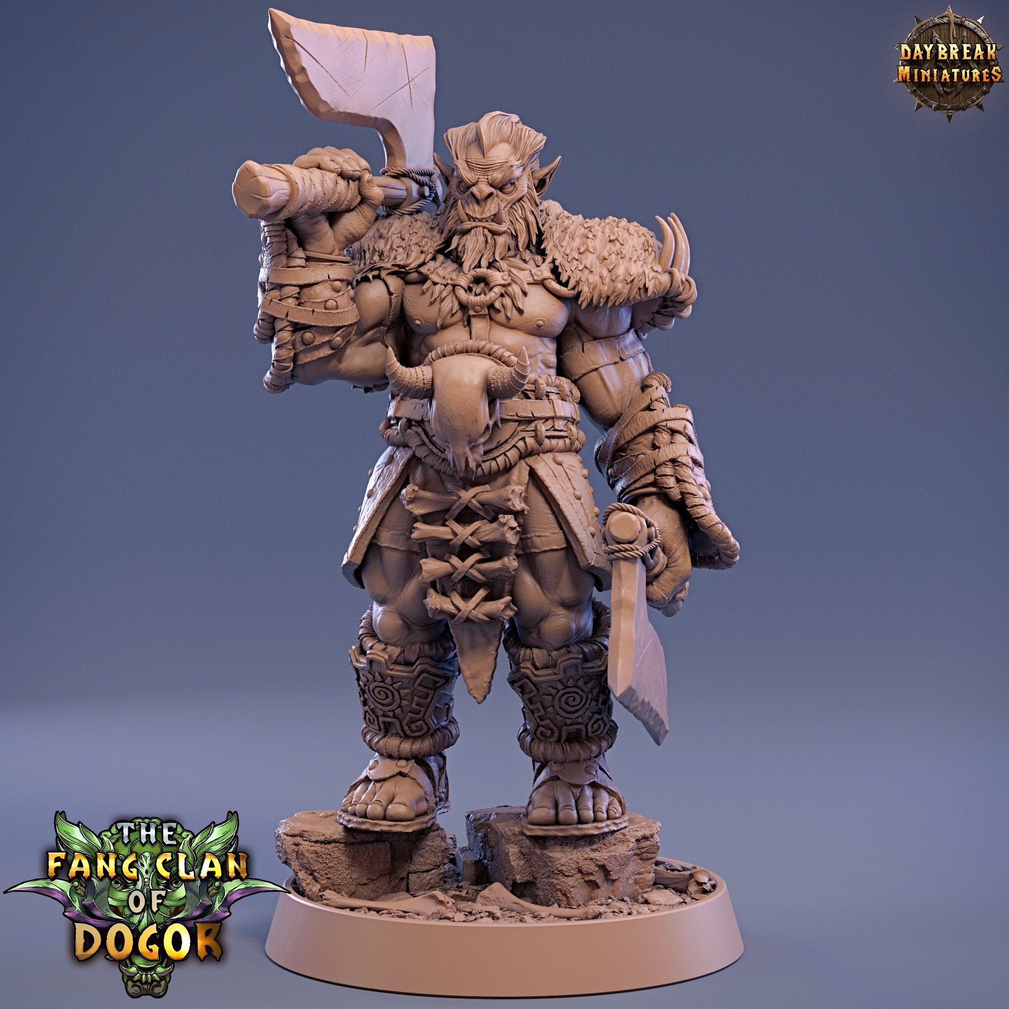 Green Skin -Kuu’ndran Bluntcleaver, The Fang Clan of Dogor, daybreak miniatures