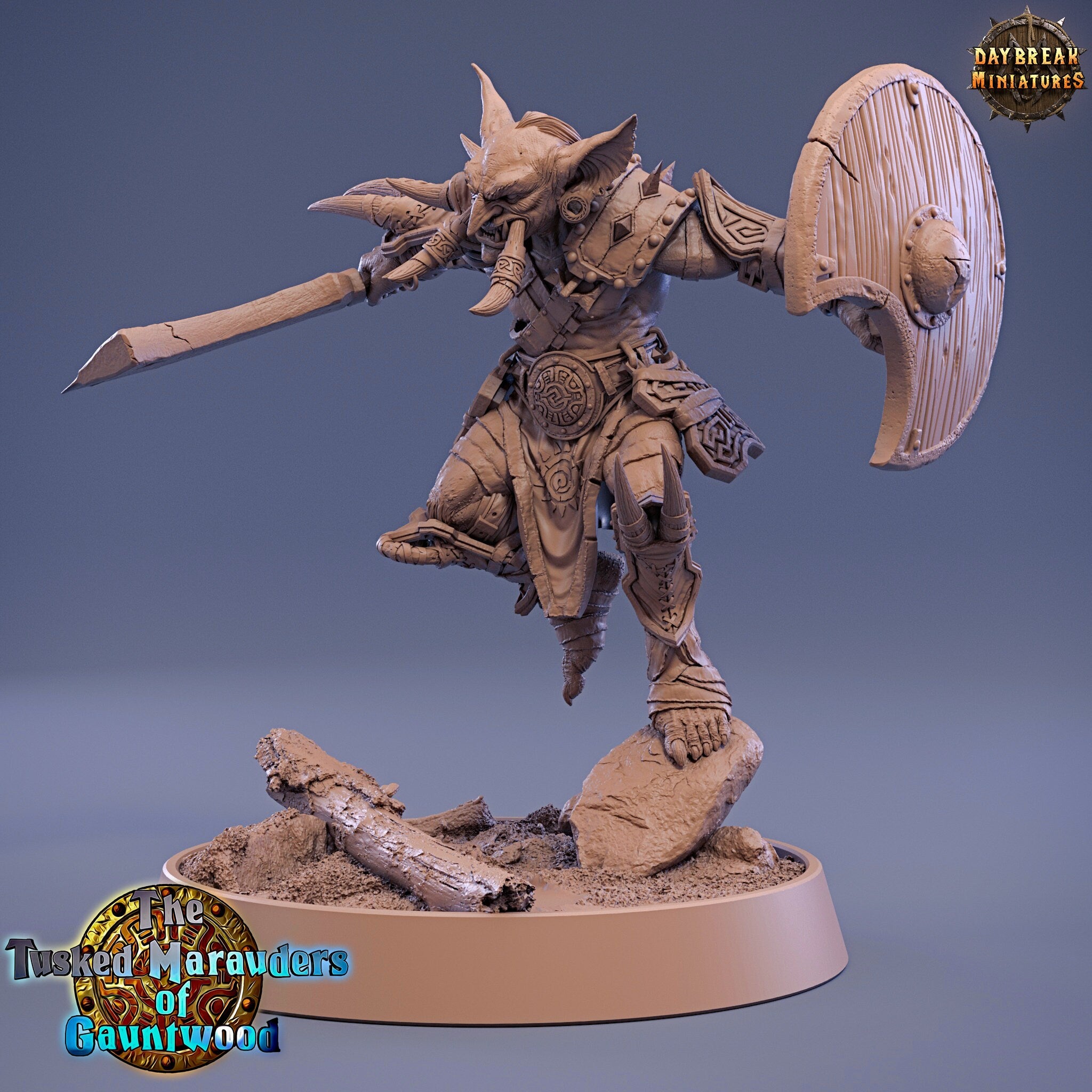 Green Skin - Jauk Stomper, The Tusked Marauders of Gauntwood, daybreak miniatures