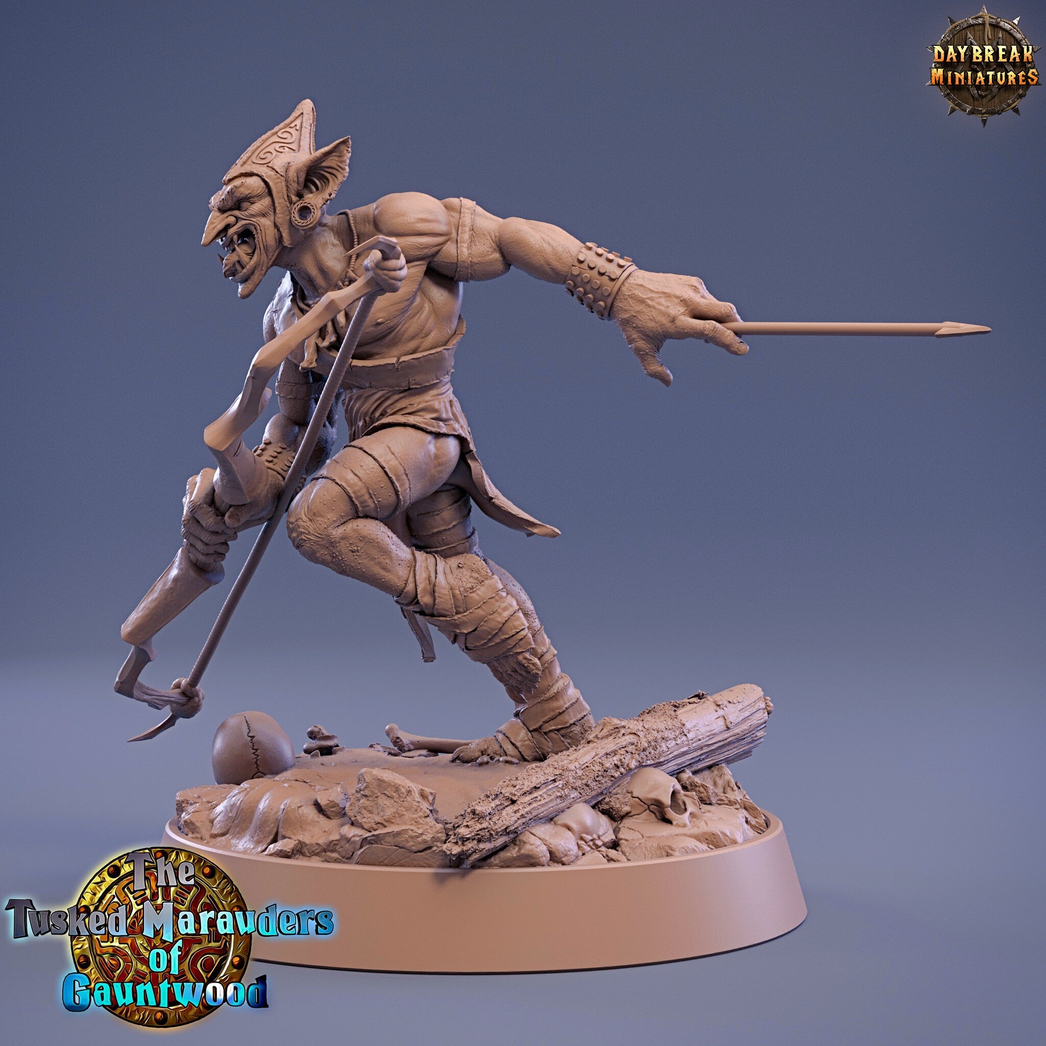 Green Skin - Pilas Bonepointer, The Tusked Marauders of Gauntwood, daybreak miniatures