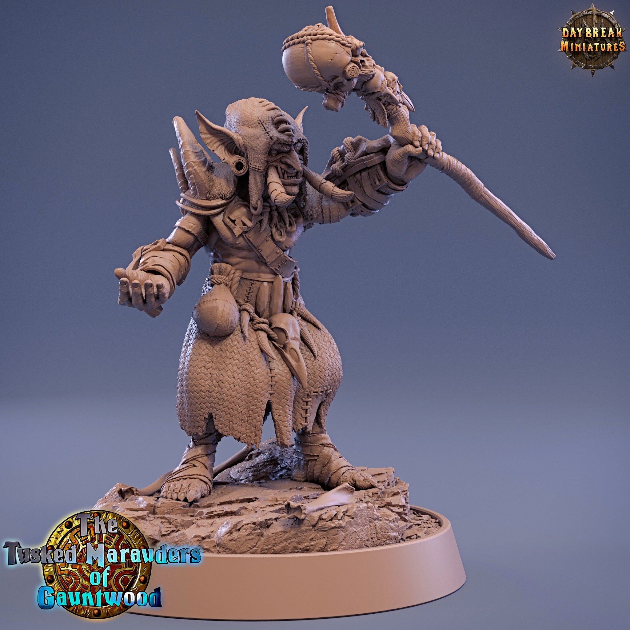 Green Skin - Stanka Noobli, The Tusked Marauders of Gauntwood, daybreak miniatures