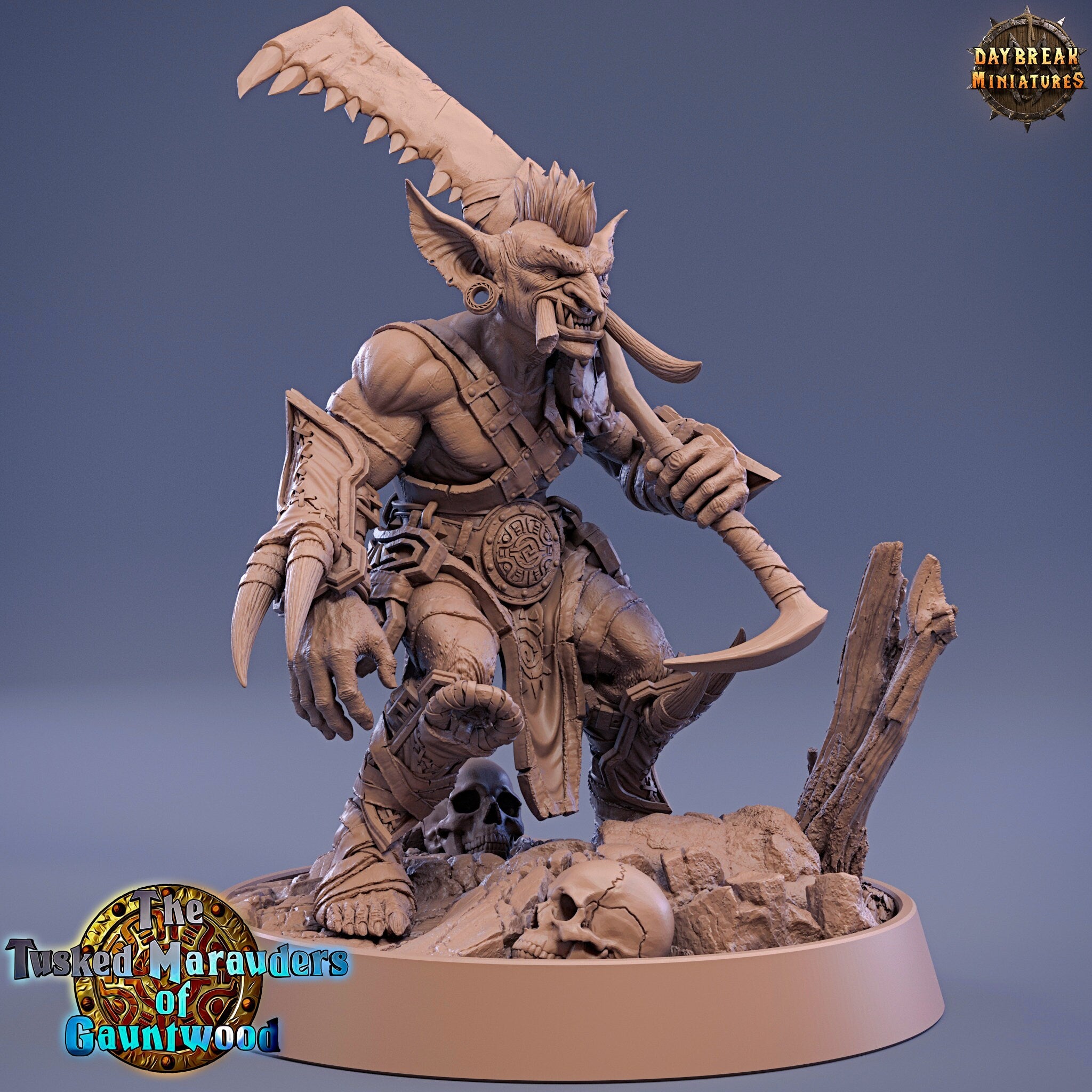 Green Skin - Ugnar Geesho, The Tusked Marauders of Gauntwood, daybreak miniatures