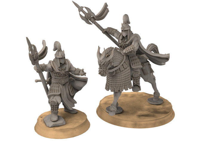 Easterling - Eastern Rising Sun Guard Battle Priest, dark lords humans, Kandahar, Khwarezm, oriental, Rhur, miniatures wargame D&D, Lotr...