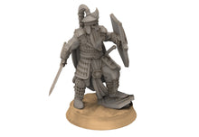 Charger l&#39;image dans la galerie, Easterling - Eastern Rising Sun Guard Captain, dark lords humans, Kandahar, Khwarezm, oriental, Rhur, miniatures wargame D&amp;D, Lotr...
