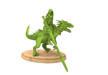 Load image into Gallery viewer, Exotic Elves - Raptor riders, Lost elves on Jurassic planet with spears that shine
