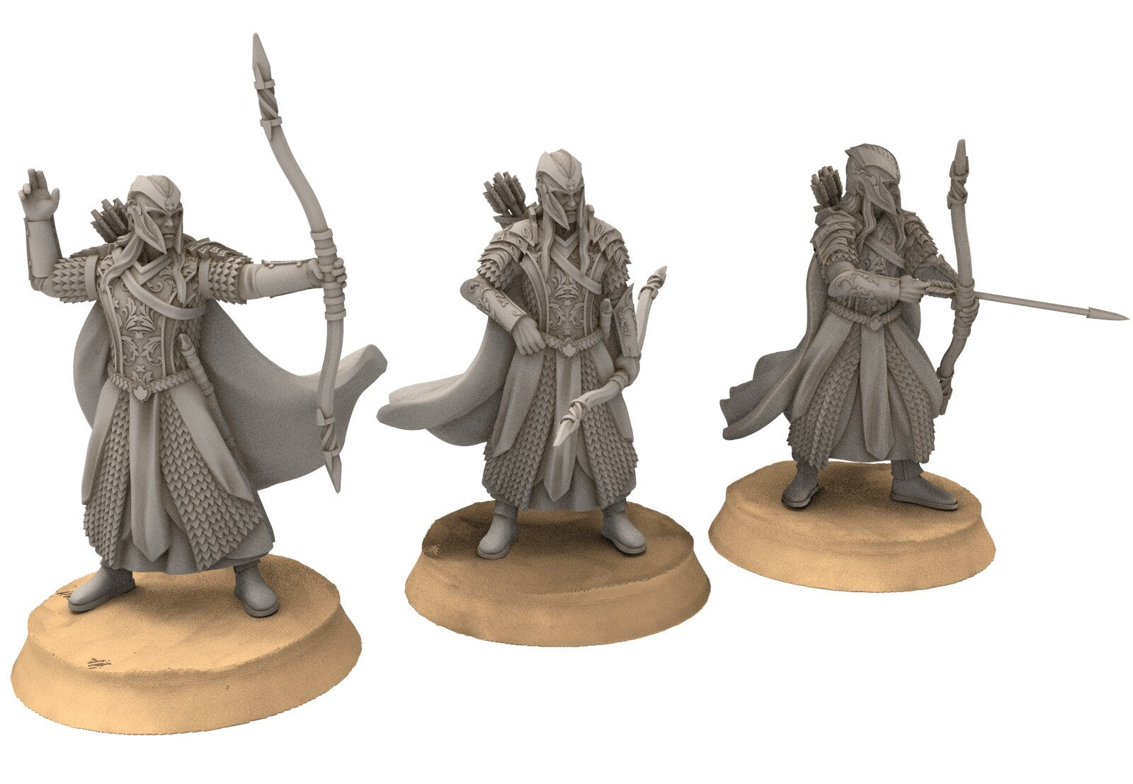 Darkwood - Forest Guard - Bowmen, Middle rings miniatures for D&D wargame, Lotr...