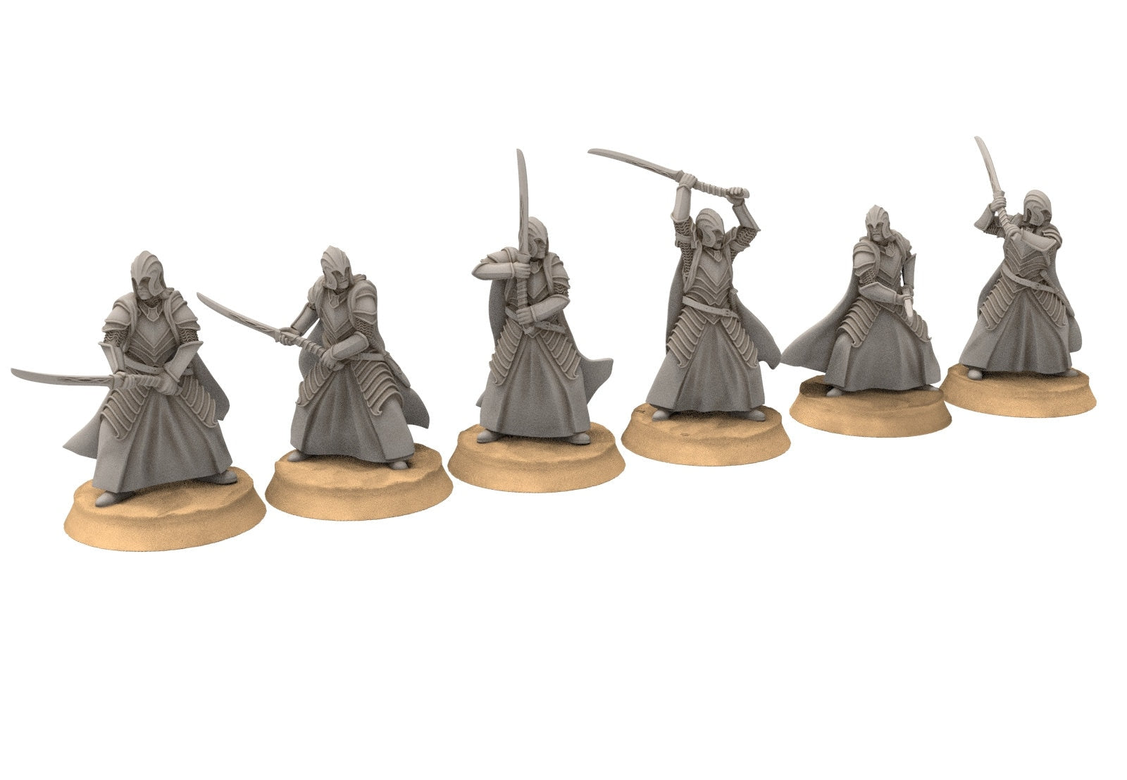 Rivandall - Swordmen, Last Hight elves from the West, Middle rings miniatures for wargame D&D, Lotr...