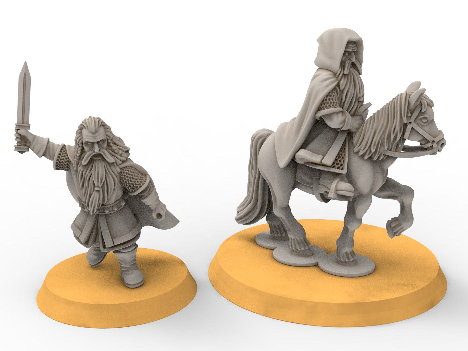 Dwarves - Mountain Travelling Dwarf, The Dwarfs of The Mountains, for Lotr, Medbury miniatures