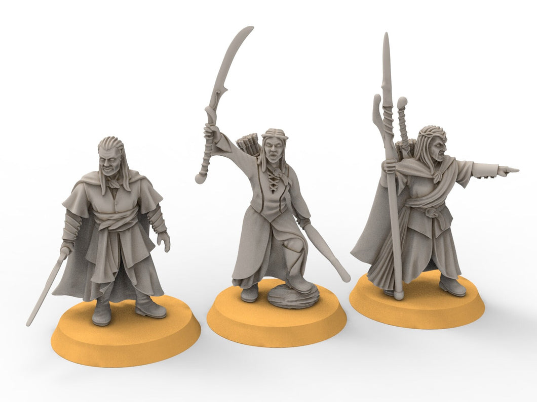 Darkwood - Unarmoured Forest Captain, Middle rings miniatures pour wargame D&D, SDA, Medbury miniatures