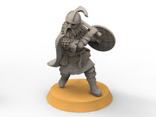 Charger l&#39;image dans la galerie, Wildmen - Wildmen heavy infantry with shields, Dun warriors warband, Middle rings miniatures for wargame D&amp;D, Lotr... Medbury miniatures
