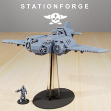 Charger l&#39;image dans la galerie, GrimGuard - SF-19A Fighter Plane, mechanized infantry, post apocalyptic empire, usable for tabletop wargame.
