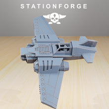 Charger l&#39;image dans la galerie, GrimGuard - SF-19A Fighter Plane, mechanized infantry, post apocalyptic empire, usable for tabletop wargame.

